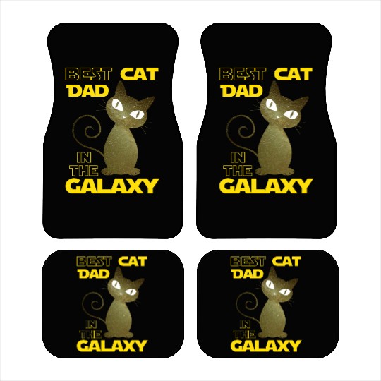 Galaxy Cat Best Cat Dad Car Mats