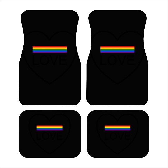Wording design "LOVE". Design for pride month 2024 Car Mats