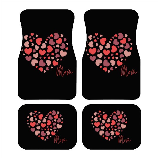 Hearts Love Mom Car Mats