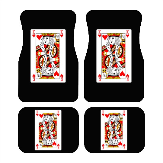 King of Hearts Playing Card Car Mats