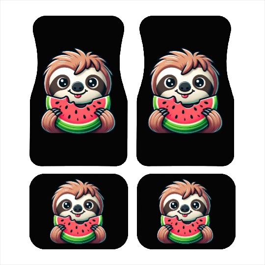 Sloth Summer Fruit Melon Car Mats