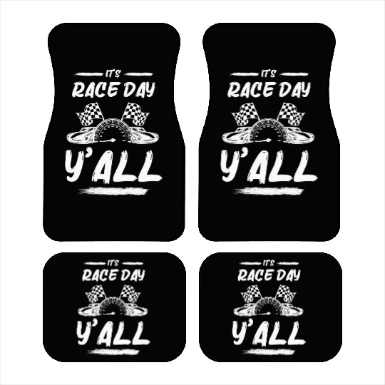 Race Day Car Raceday Trackday Fun Motosports Fan Car Mats