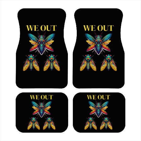 Funny Cicada We Out Cute Cicada Entomology Insects Car Mats