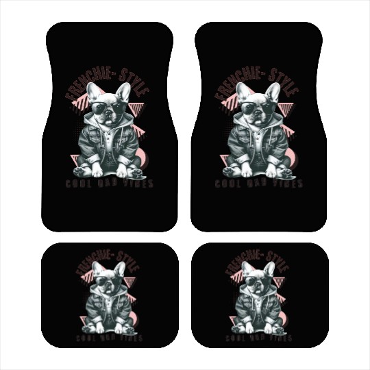 Frenchie Dog Dad Vibes : French Bull dog Car Mats