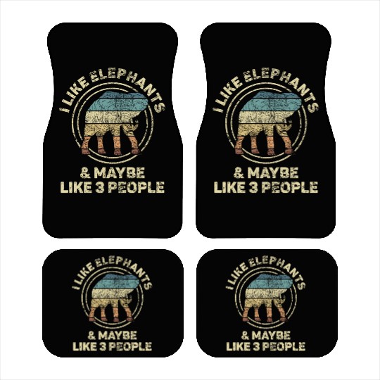Elephant Family Love Spirit Animal Design Car Mats