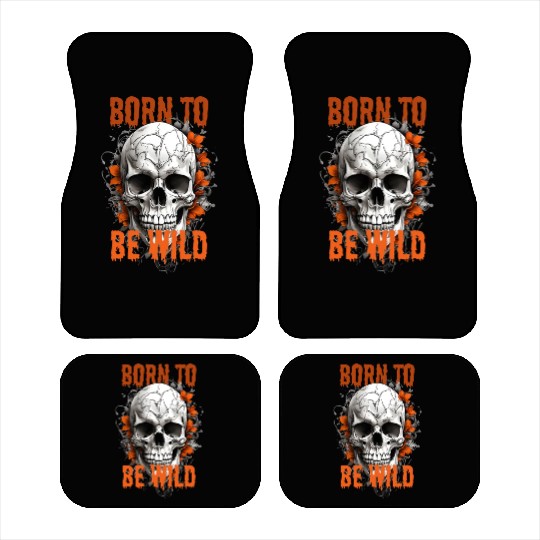 skull born to be wild Car Mats