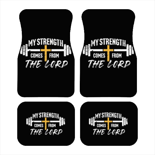 My Strength Christian Men Bible Verse Gym Workout Car Mats