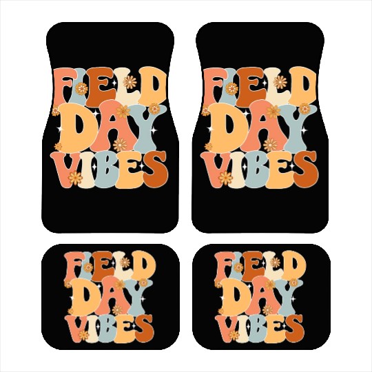 Field Day Vibes Outdoor Sunshine Flowers Car Mats
