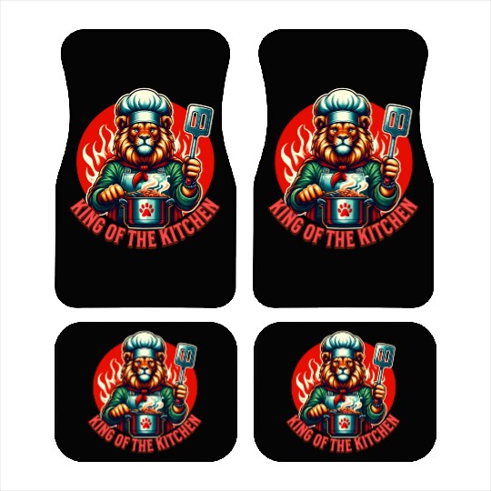 King of the Kitchen: Lion Chef Extraordinaire Car Mats