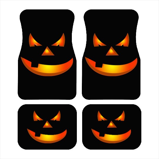 Happy Halloween Pumpkin Face Car Mats