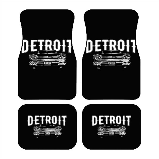 Detroit Michigan American Muscle Car Enthusiast Car Mats