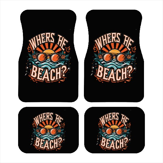 where s the beach Family Vacation Car Mats
