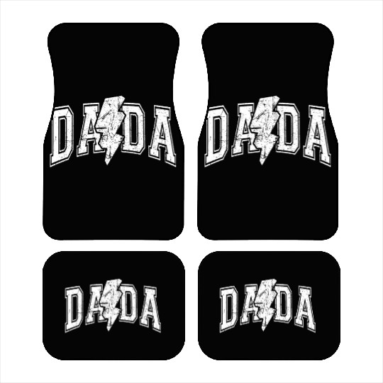 Dada Lightning Bolt Checkered Father's Day Car Mats