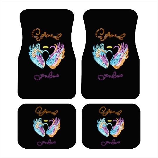 Neon angel wings with helo Car Mats