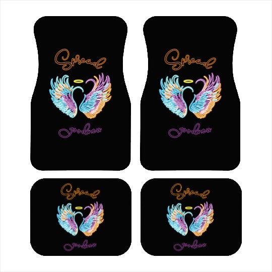 Neon angel wings with helo Car Mats