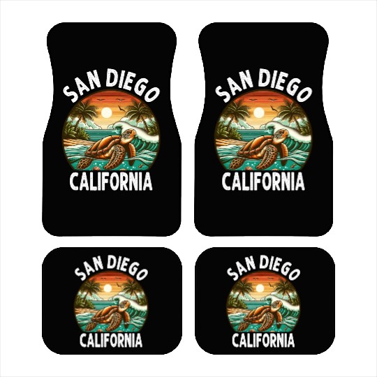 California Beach, San Diego Sea Turtle Beach Car Mats