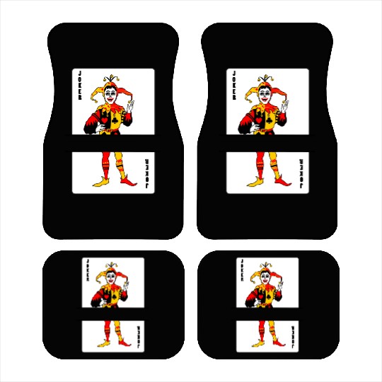 Playing card Joker banner Car Mats