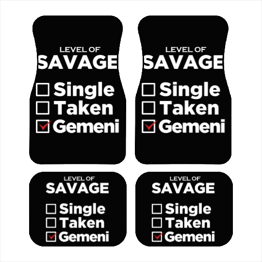 Zodiac Single Taken Gemini Car Mats
