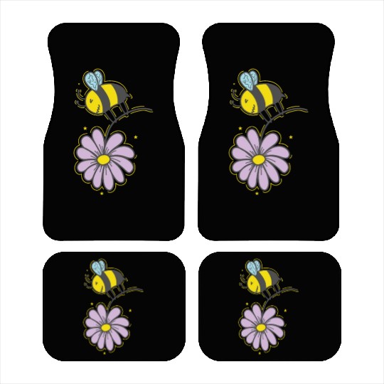 Bee with Flower Animals Nature Beekeeper Car Mats
