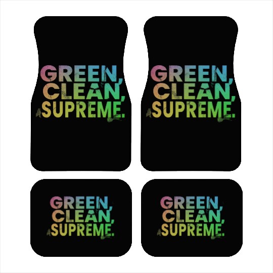 GREEN clean supreme Car Mats