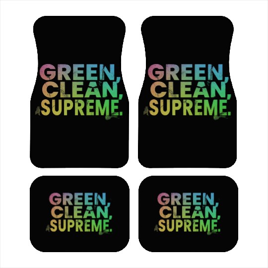 GREEN clean supreme Car Mats