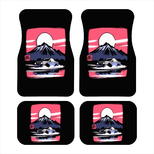 Japan Red Sun Mountain Racer Car Mats