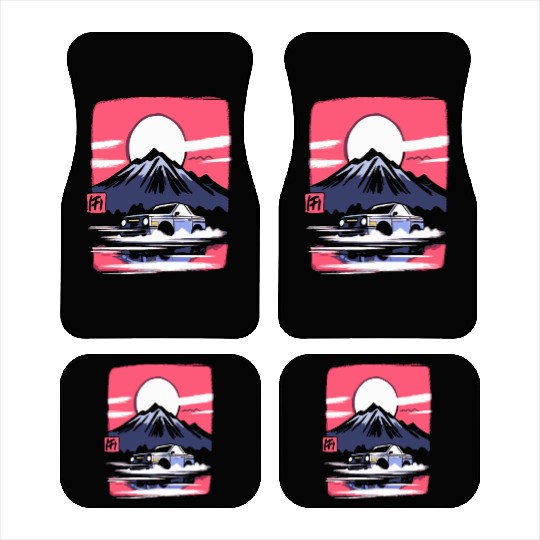 Japan Red Sun Mountain Racer Car Mats