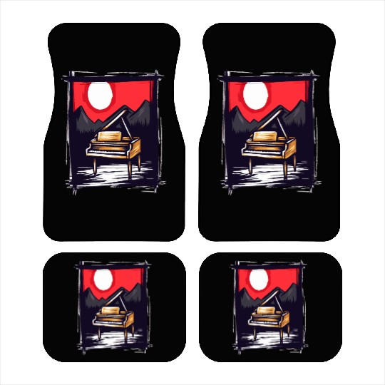 Japan Red Sun & Nature Piano Car Mats