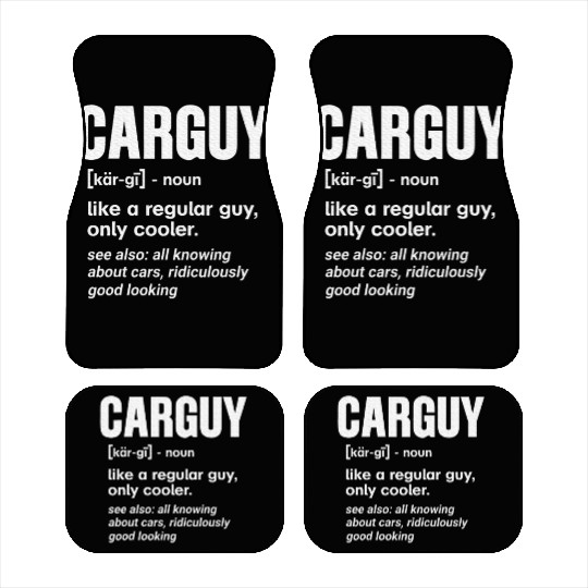Car Guy Definition Mechanic Auto Racing Car Lovers Car Mats