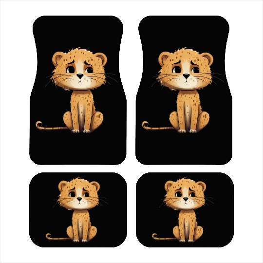 Little but Wild Cutie Cheetah Car Mats