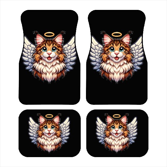 Maine Angel Cat with Wings Car Mats