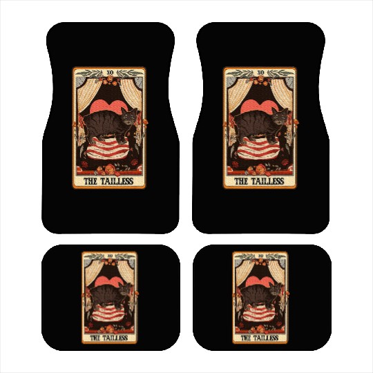 The Tailless Tarot Card Manx Cat Lover Manx Cat Car Mats