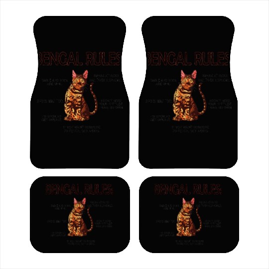 Bengal Rules Bengal Cat Owner Bengal Lover Car Mats