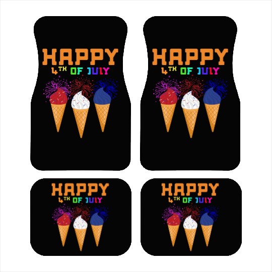 Celebrate Independence Day with Fireworks Ice Crea Car Mats