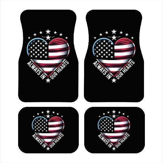 memorial day Always in Our Hearts Car Mats