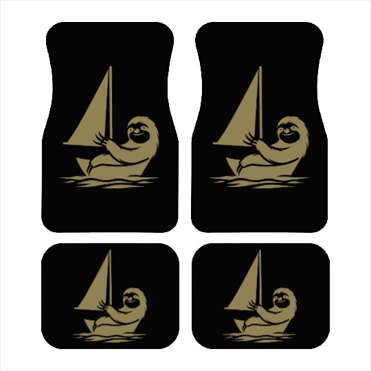 Minimalist sailing dinghy sloth summer Car Mats