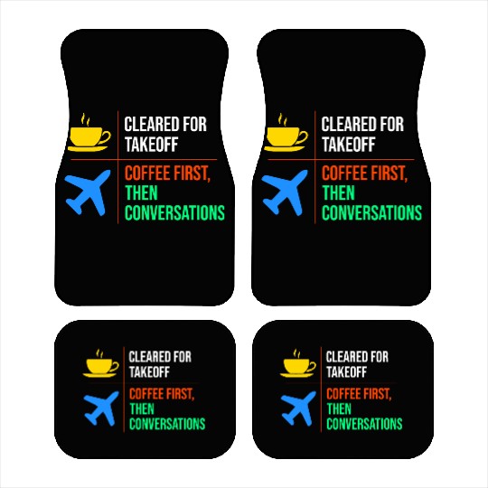 Air Traffic Controller Coffee ATC Aviation Humor Car Mats