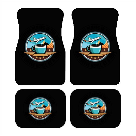 Air Traffic Controller Coffee ATC Aviation Humor Car Mats