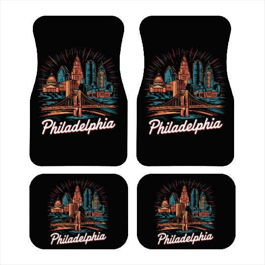 Philadelphia Skyline Car Mats
