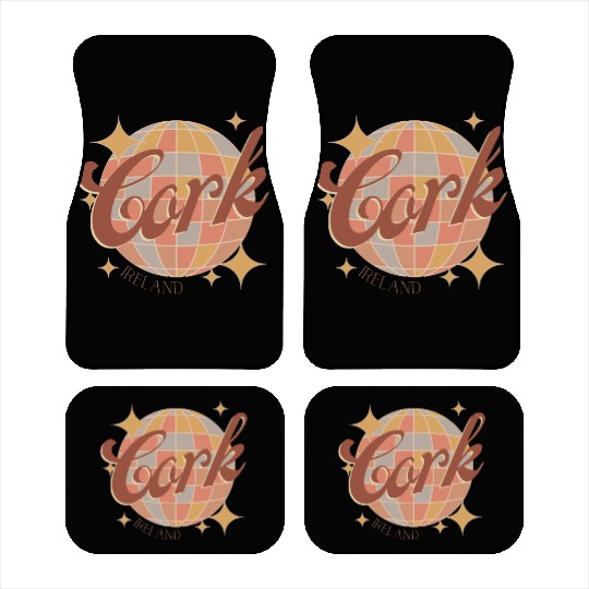 Cork City Ireland Retro Vintage Disco ball design Car Mats