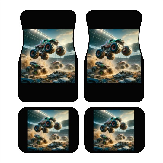 Monster Madness Monster Trucks Car Mats