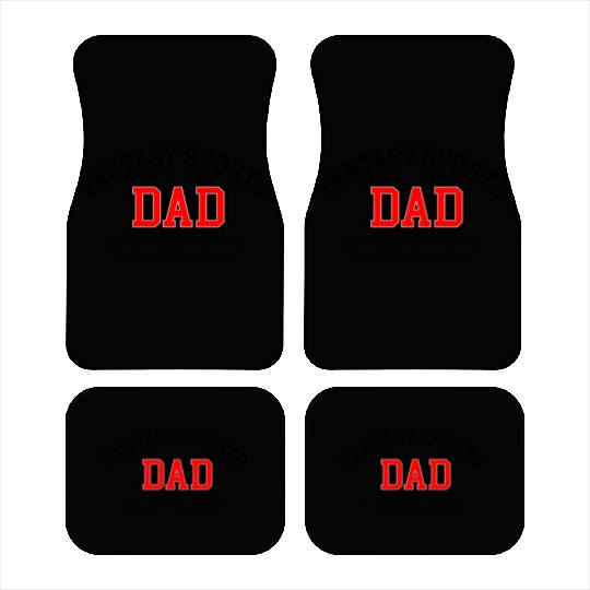 fantasy sports dad college font Car Mats