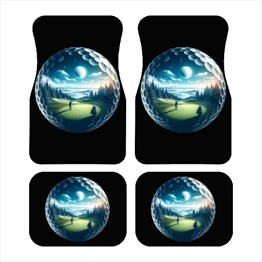 Twilight A Golf Dream Scape Surreal Golfing Course Car Mats