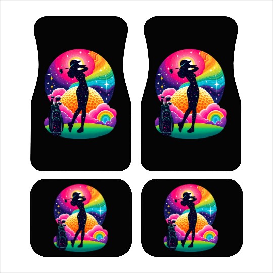 Womens Golf Galactic Car Mats-Off Golfing Among Stars