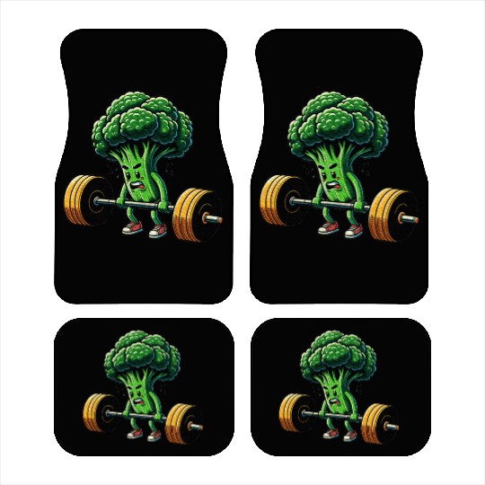 Deadlift Broccoli Gym Fitness Motivation Car Mats