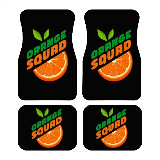 Orange Citrus Fruit Orange Lover Orange Squad Car Mats