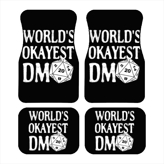 World's Okayest DM D20 Dice Dungeon Dragons Gaming Car Mats