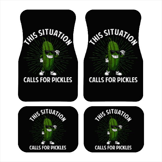 Pickle Design Cucumber Dill Pickle Lover Car Mats