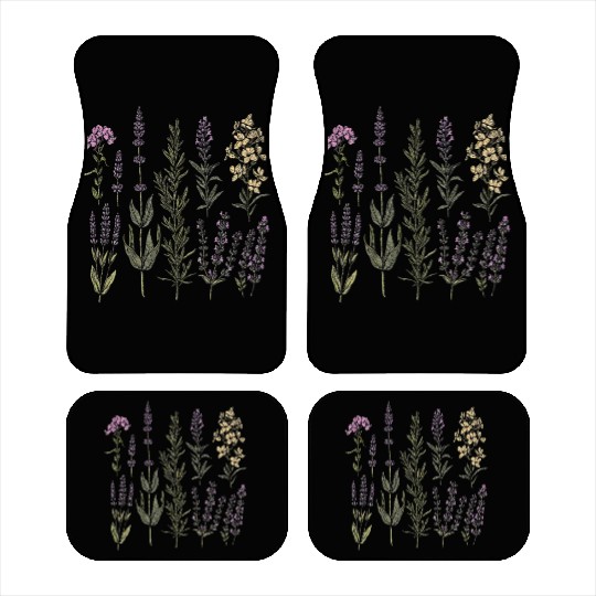 Spring Flower Girl Floral Lavender Flowers Summer Car Mats