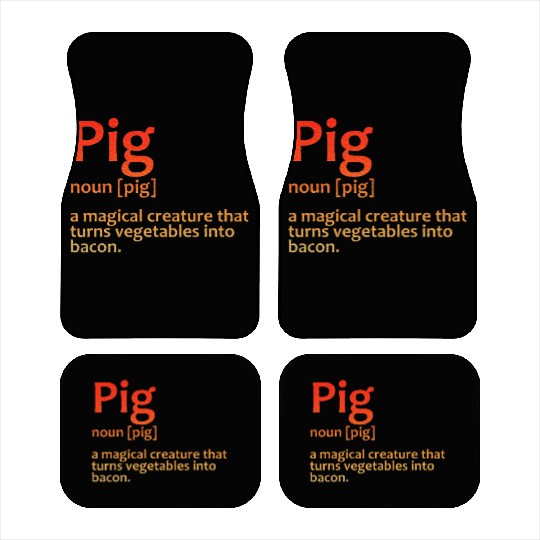 Best Bacon Design Pig Food Bacon Lover Car Mats